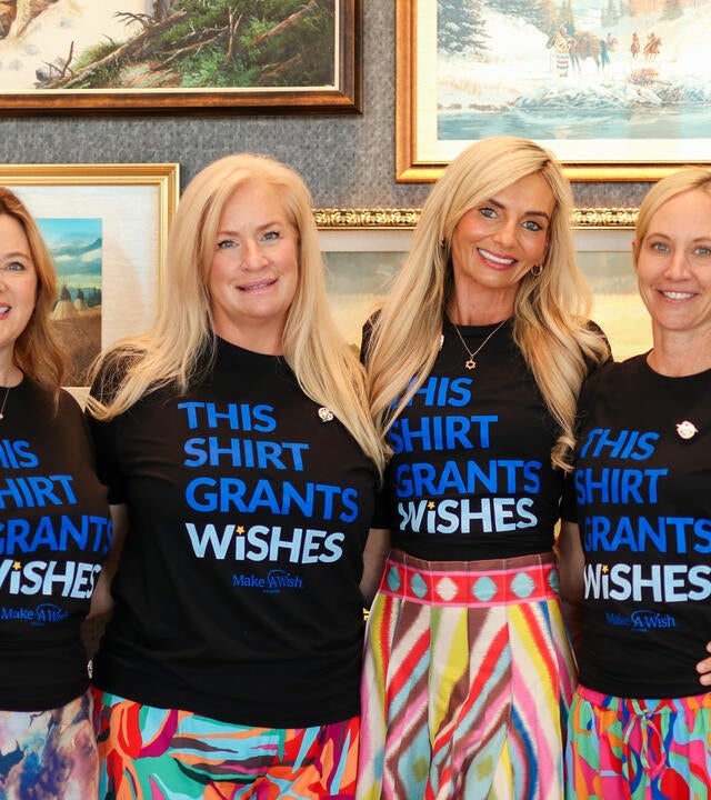 From left: Wish Ball 2025 Co-chairs Teri Pierce, Chrissy Butz, Dena Zell, and Keli Nichols