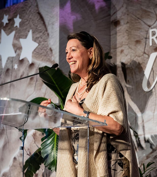 Betsy Biern at the Evening of Wishes Rediscover Wonder Dinner Program