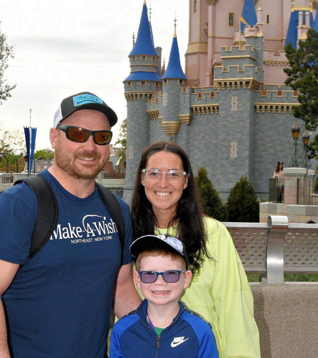 Austin and Family in front of Castle