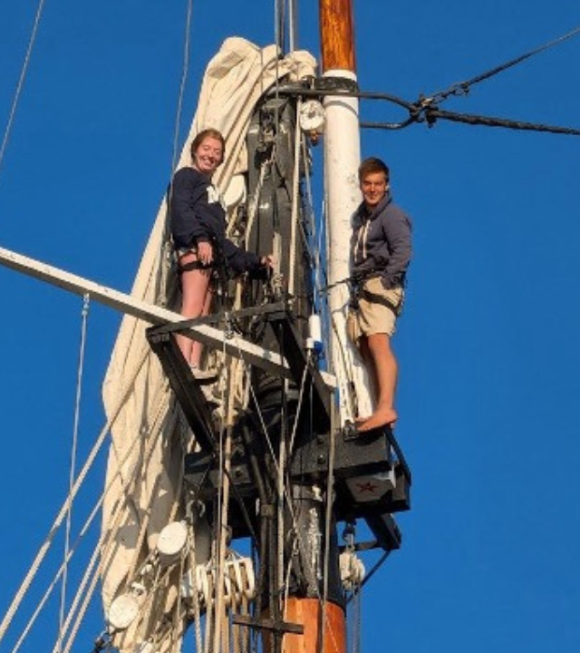 Kaci sailing on her wish trip