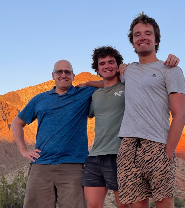 Emlen and his family in the Grand Canyon