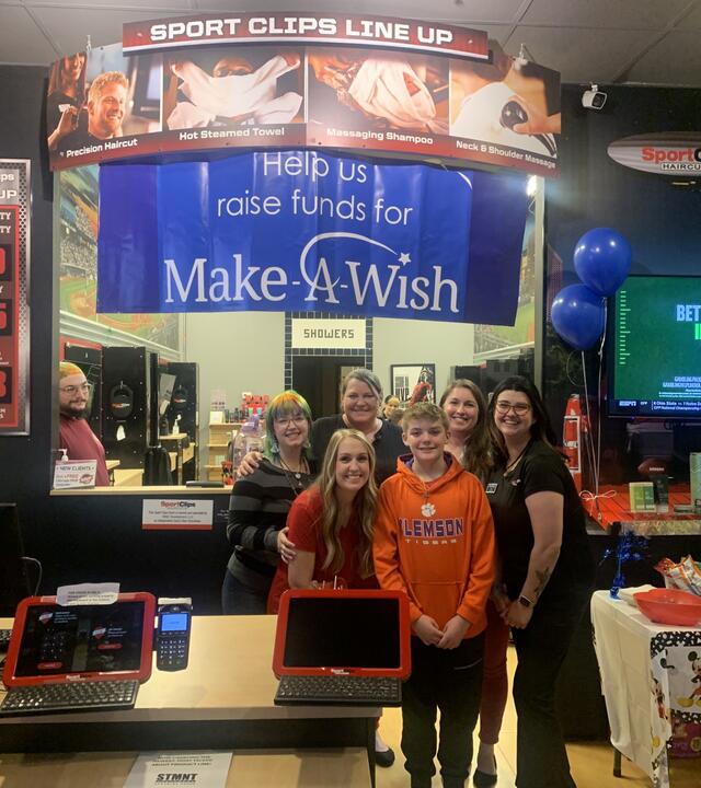 Sport Clips In-store Donation Campaign benefiting Make-A-Wish South Carolina