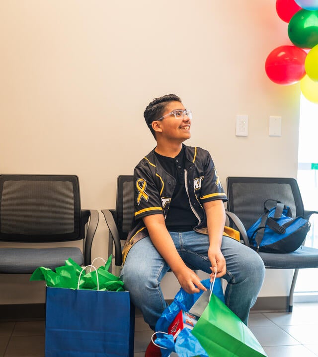 Jaxon at his wish sendoff