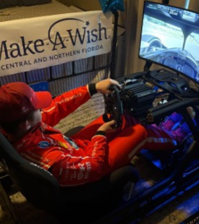 Ethan with his simulator