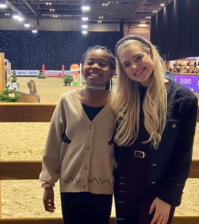 Suriha meets This Esme at the London International Horse Show