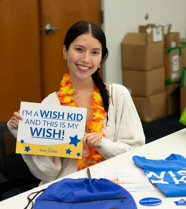 Samantha's wish reveal at the Wish House.