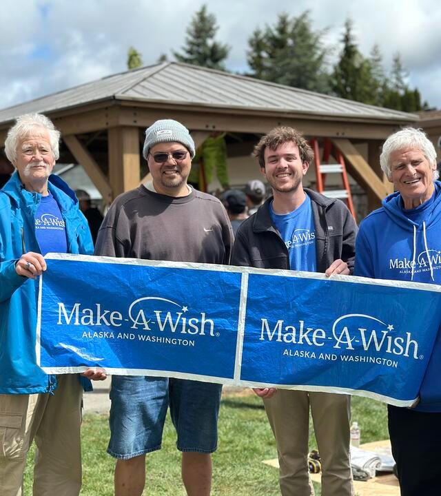 Volunteers Ken, Lou, Ty and Loni on a wish