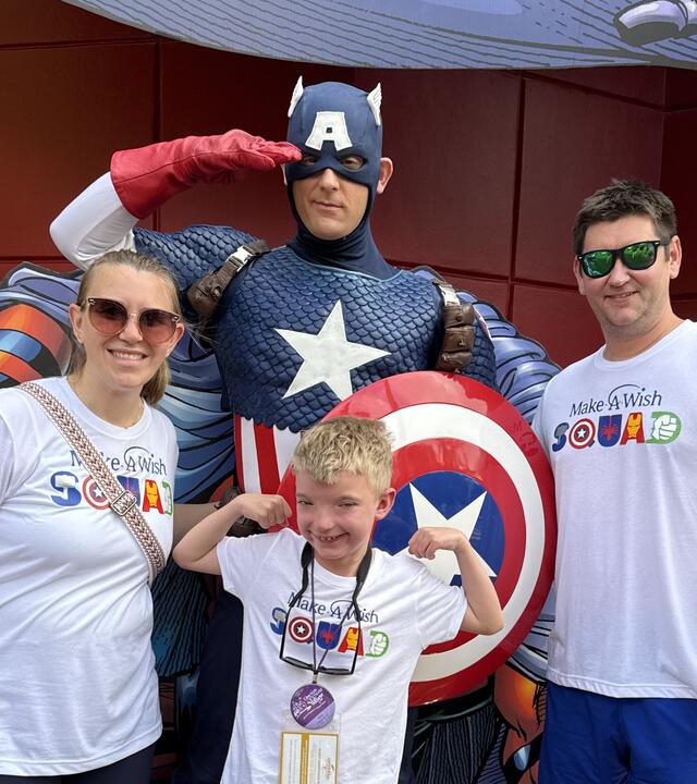 Wish kid Noah during his wish trip