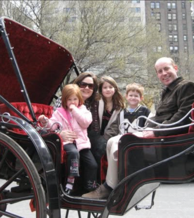 Wish kid Elizabeth and her family visiting New York City for her wish to stay at The Plaza