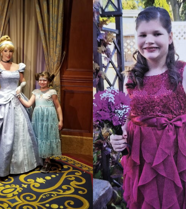 Wish kid Molly then and now
