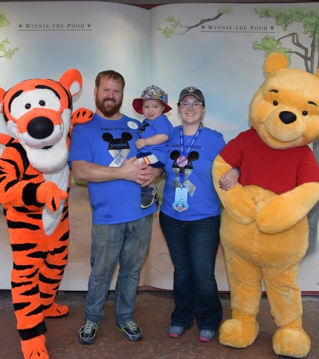Wish kid Easton during his wish