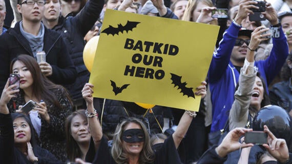 Cheering on Batkid