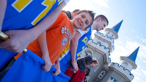 Wish kids at the grand opening of the Wishing Place