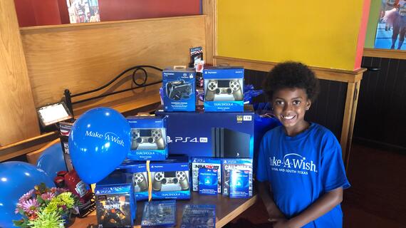 Wish Kid Jewel with her electronics wish