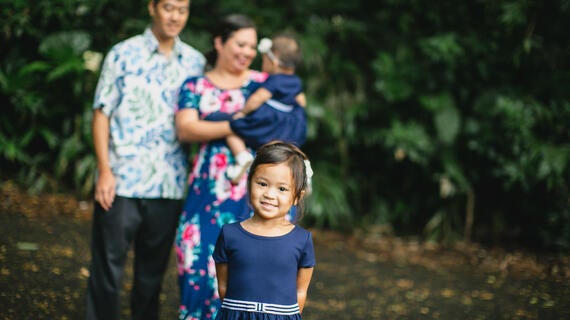 Wish kid Katy and her family
