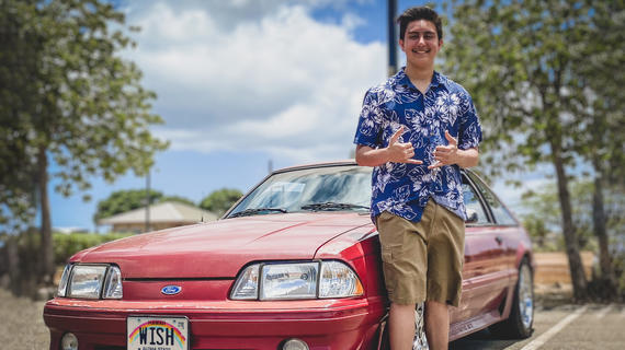 Mano shows off his family Mustang before the makeover