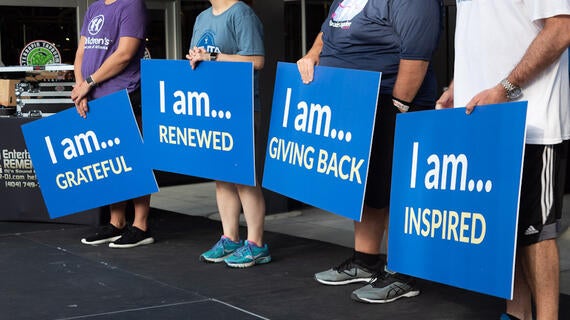 I am grateful, renewed, giving back, inspired