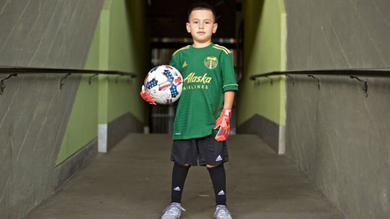 Derrick's wish to play with the Portland Timbers comes true. 
