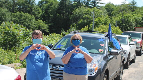 Volunteers Linda and Celeste