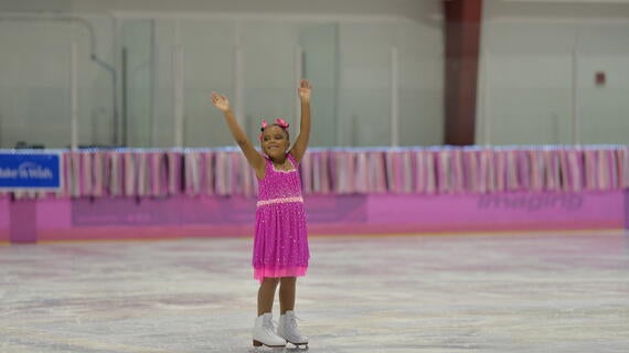 Wish kid Nicole takes the ice