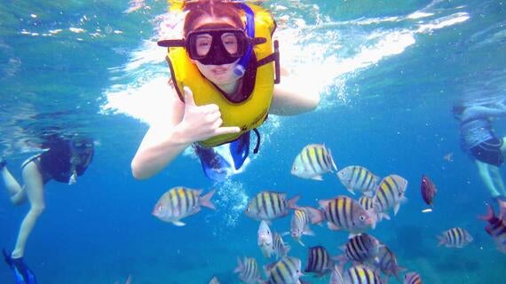 Brianna snorkeling