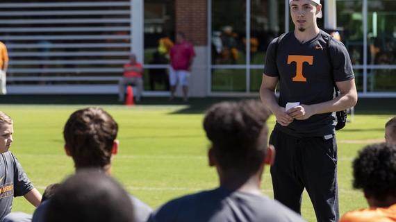 Craig at University of Tennessee helping Coach