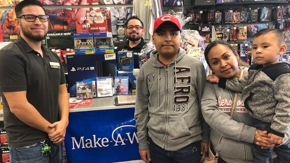 Jared with Gamestop employees