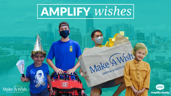 Amplify Wishes with photos of wish kid Khonner, Mason, Joshua, and Mia