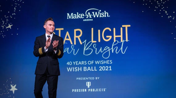 Robbie Matthews, who had his wish for flying lessons, granted in 2005.