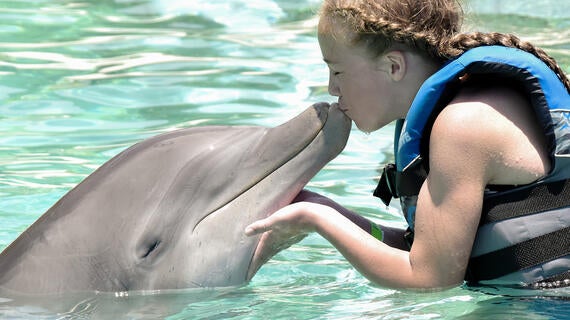 Grace with dolphin