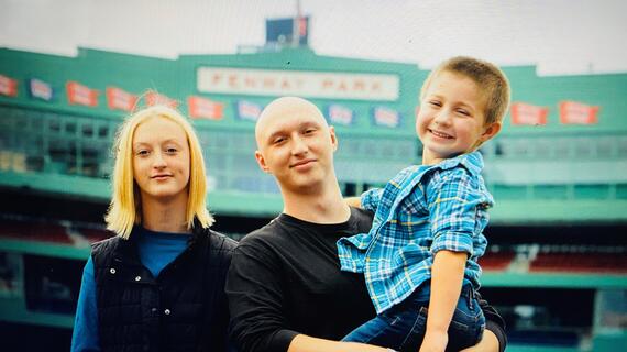 Noah Zierfus with his sibling