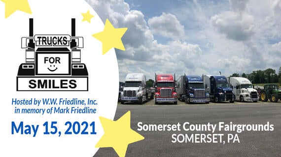 Trucks for Smiles, hosted by W.W. Friedline, Inc.  in memory of Mark Friedline on May 15, 2021