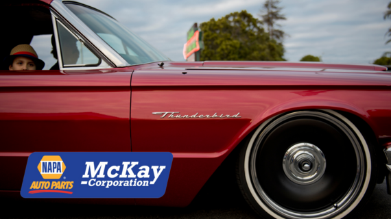 Classic Thunderbird Cruising, small child smiling
