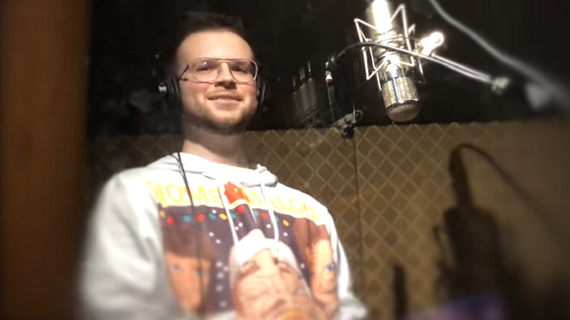 Patrick recording song