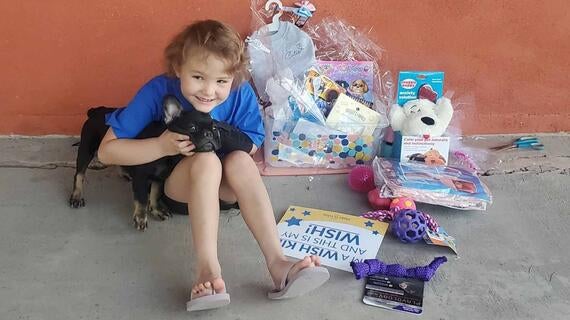 Zoe, 7, wished for a French bulldog puppy to have a new fur-ever friend