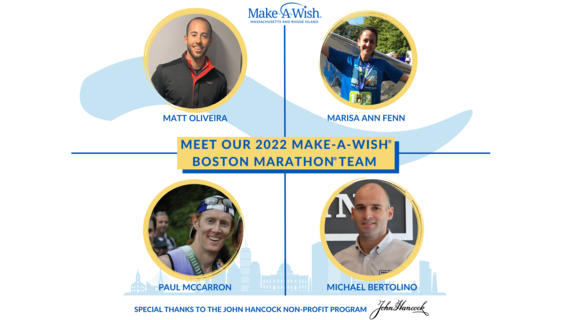 The members of Team Make-A-Wish for the 2022 Boston Marathon