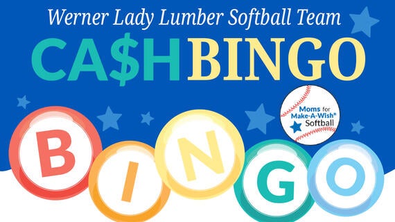 Werner Lady Lumber Softball Team Cash Bingo