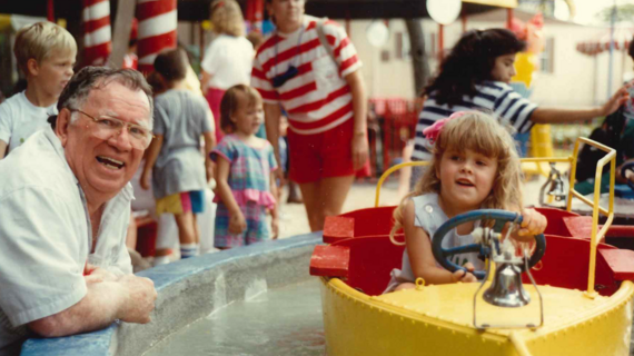 Wish kid Lia on a ride