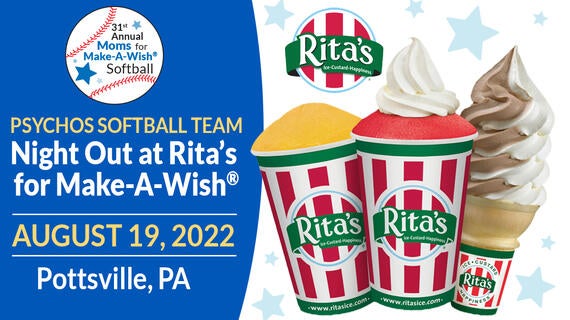 Psychos Softball TeamNight Out at Rita’s  for Make-A-Wish®