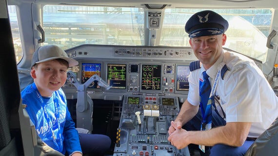 Henry with pilot