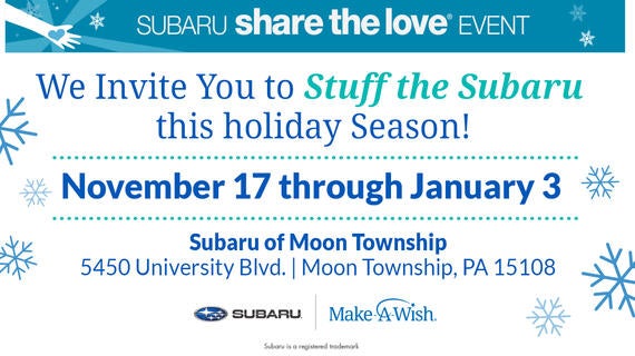 We Invite You to Stuff the Subaru this holiday Season!