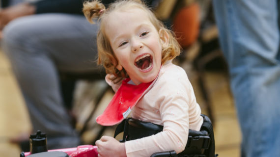 Ava smiling on her wish day