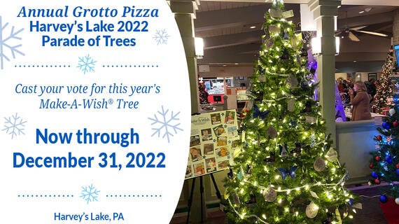 Annual Grotto Pizza Harvey’s Lake 2022 Parade of Trees