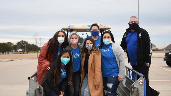 Volunteers standing together