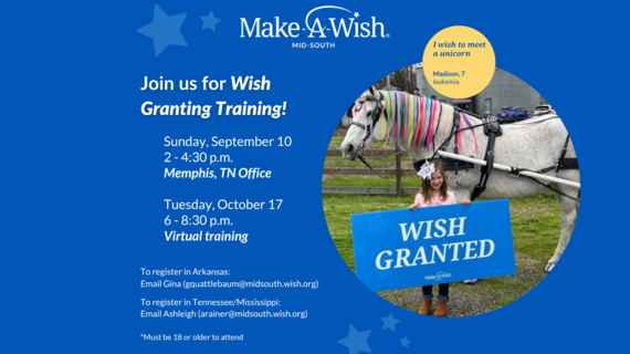 Fall  wish granter training dates graphic 