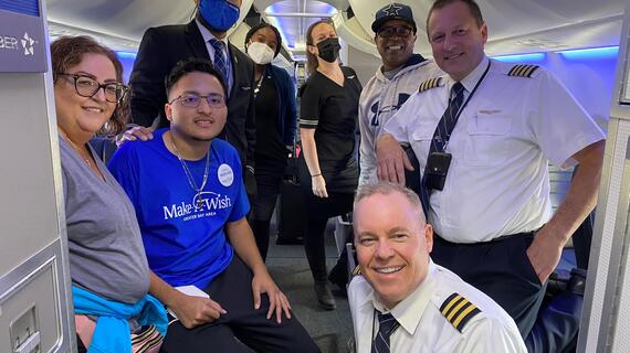 Devonte and flight crew