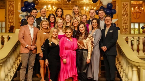 Make-A-Wish Mid-South Associate Board at Wine for Wishes 2022.