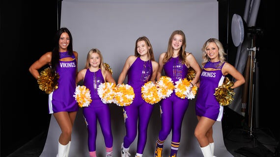 Sylvia and Minnesota Vikings Cheerleaders