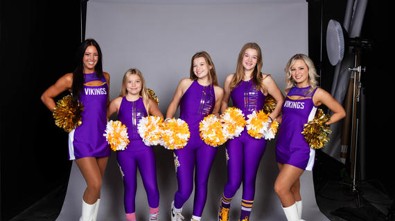 Sylvia and Minnesota Vikings Cheerleaders 