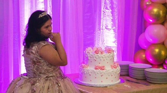 Lupita during her quinceañera